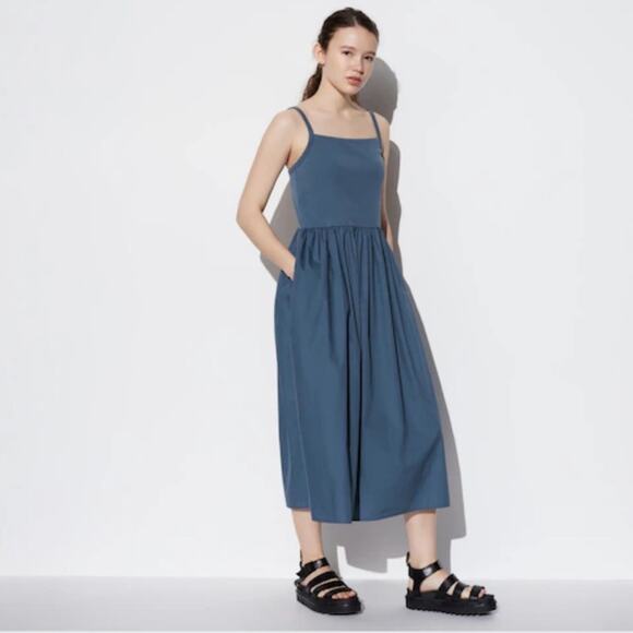 UNIQLO Combination Bra Camisole Dress Blue Size Medium - Picture 1 of 11